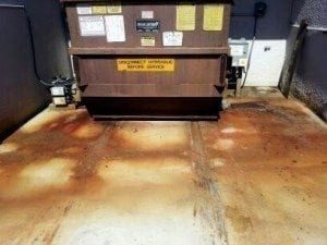 before rust stain removal from hoa