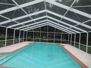 Pool deck dirty? Screen enclosure covered in green? Lightning Pressure Washing can remove the mold, mildew, and algae that has made its home in your pool cage. Pool enclosure cleaning is time consuming and it takes a gentle, low pressure approach to safely clean them.